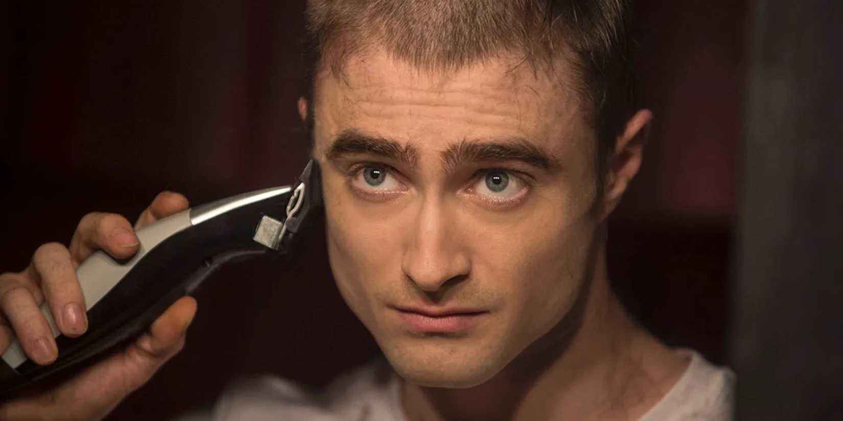 Daniel Radcliffe shaving his head in Imperium