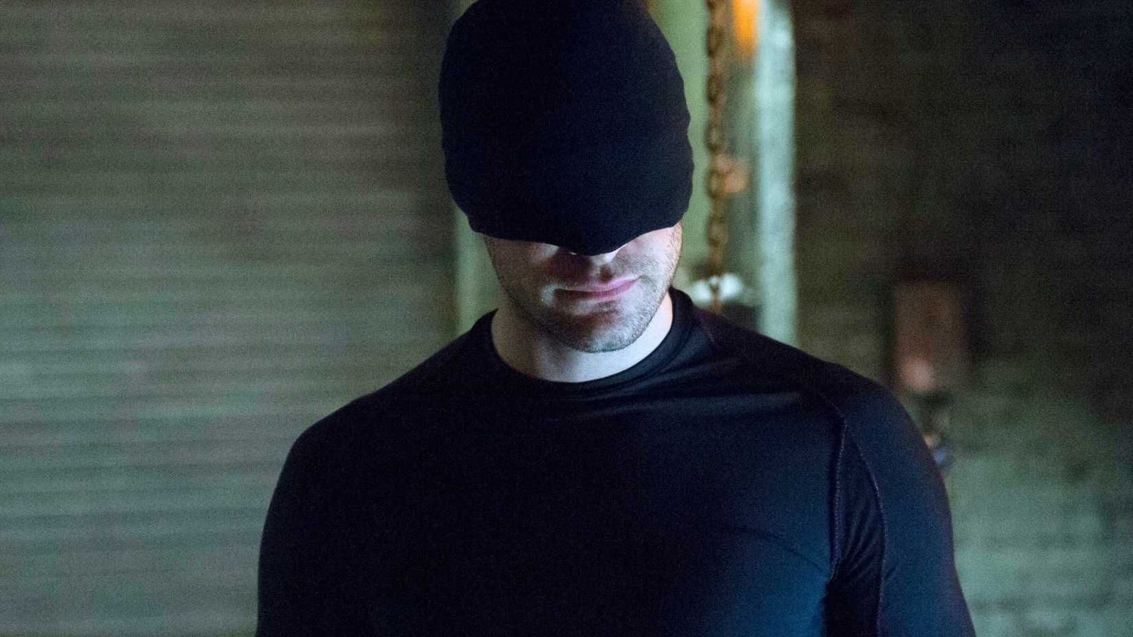 Daredevil looking unimpressed in the 2015 Netflix show
