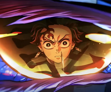 12 Perfect 10/10 Anime Movies Everyone Should Watch at Least Once 6 Demon Slayer Kimetsu no Yaiba Infinity Castle - Tanjiro in Akaza's eye looking angry