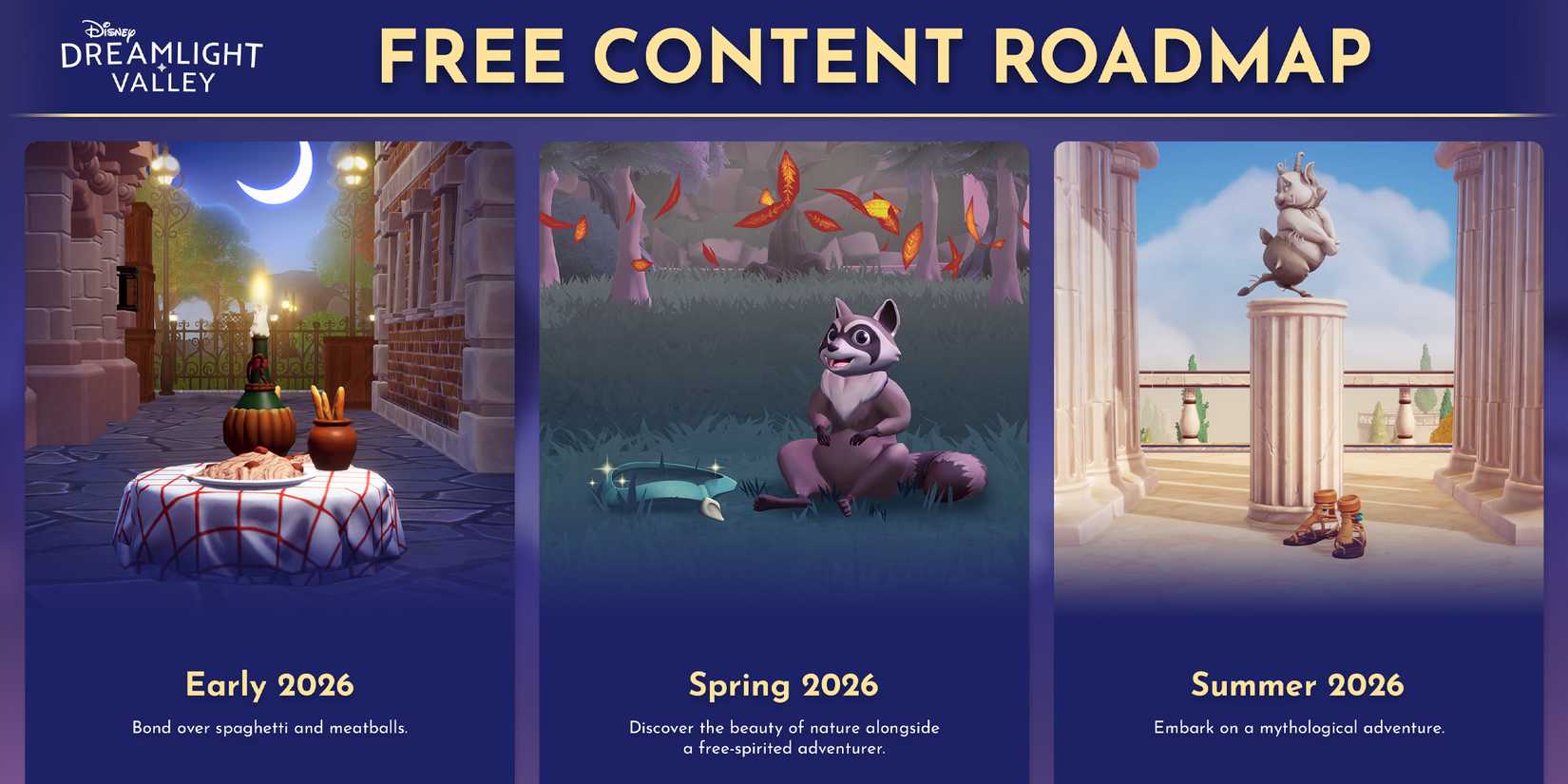 Disney Dreamlight Valley Free Content Roadmap 2026