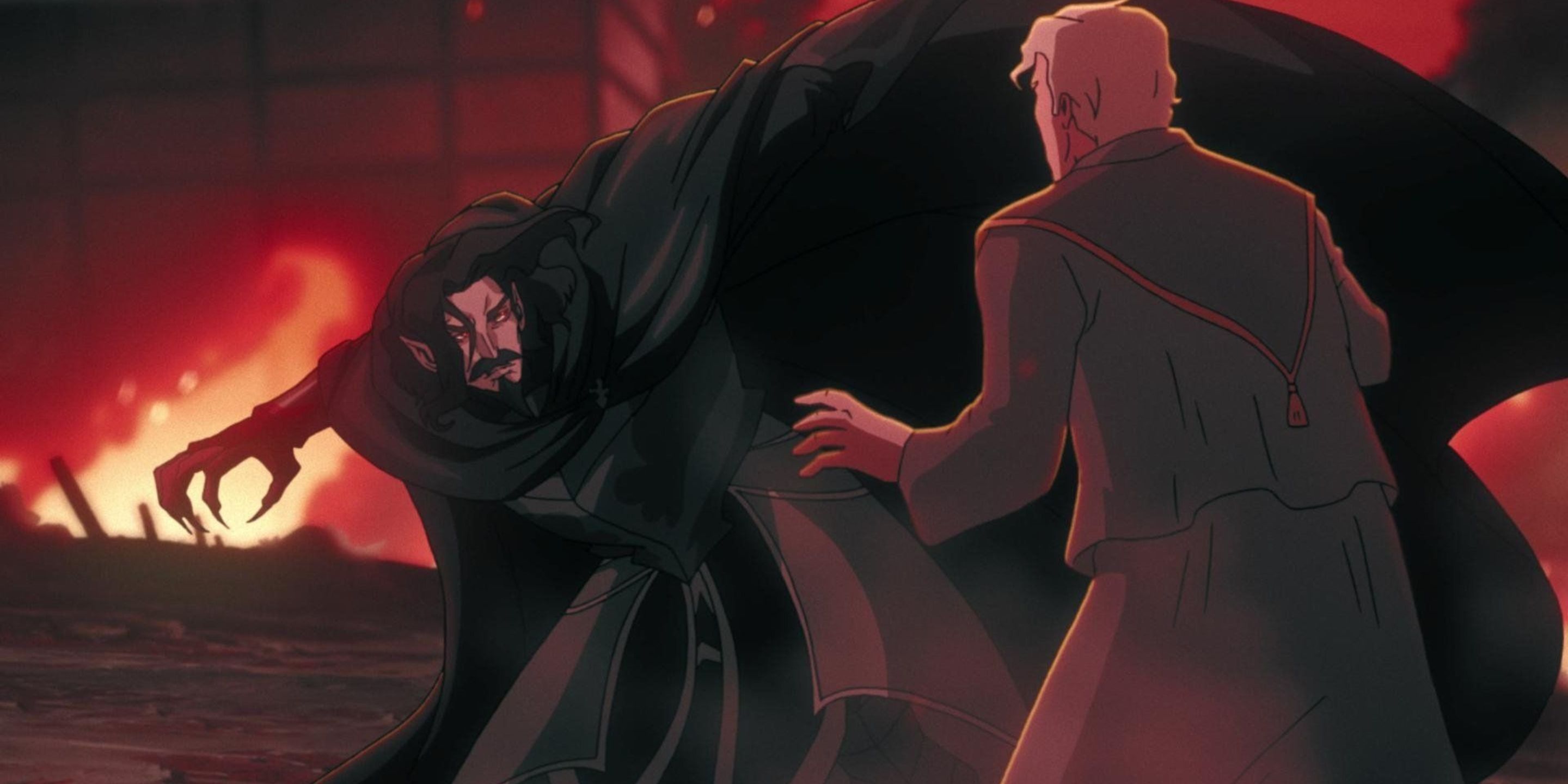 Drácula se prepara para atacar em Castlevania