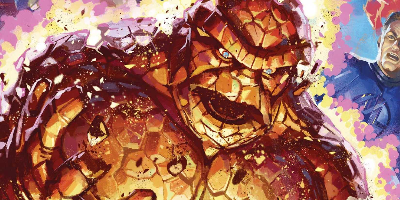 fantastic four's thing glowing with power