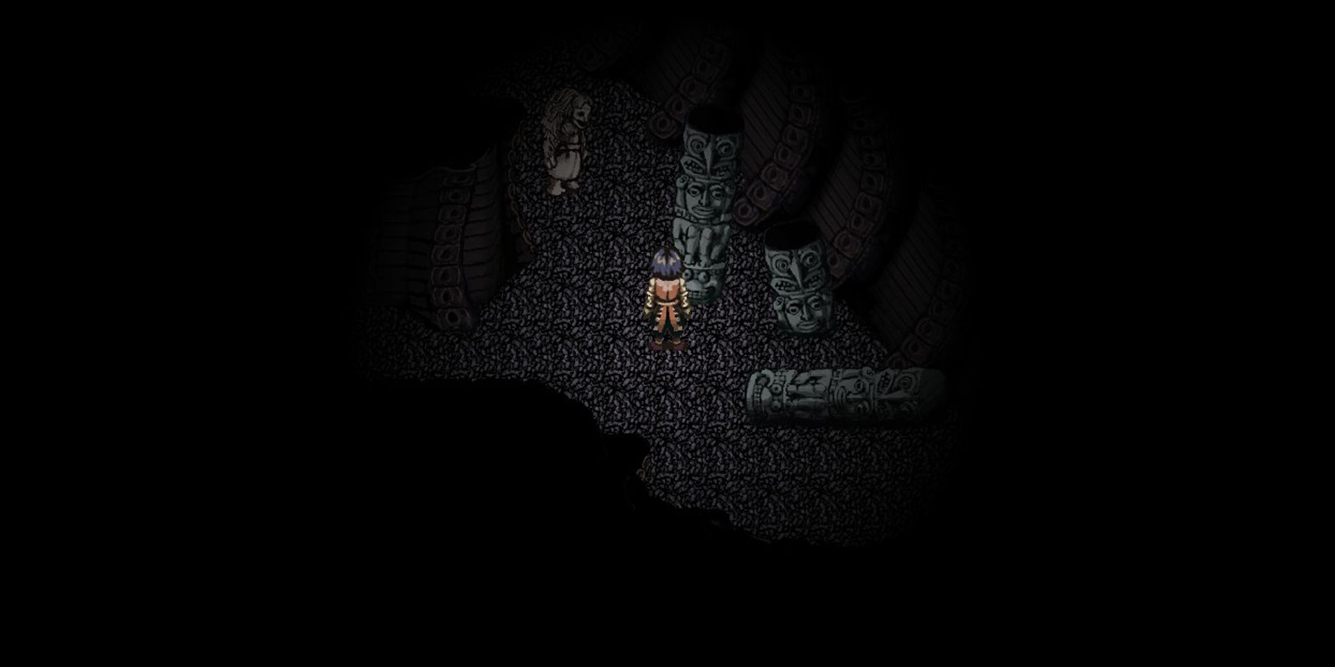 Schermata di Fear & Hunger con personaggio pixelato