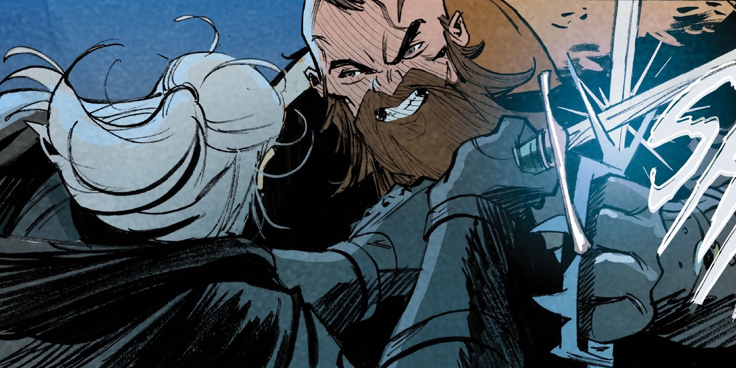 Geralt Combatte un Witcher della scuola dell'Orso nel fumetto Bear and Butterfly