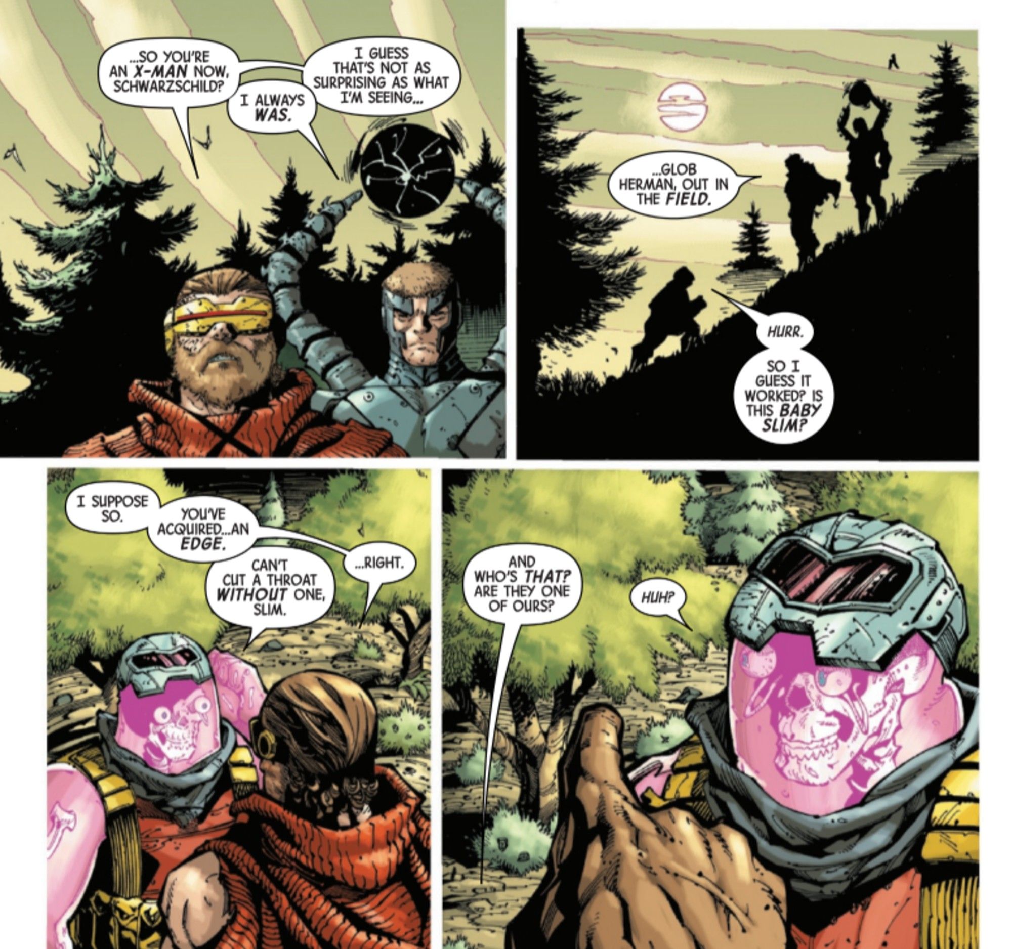 glob herman chiama cyclops slim in fumetti