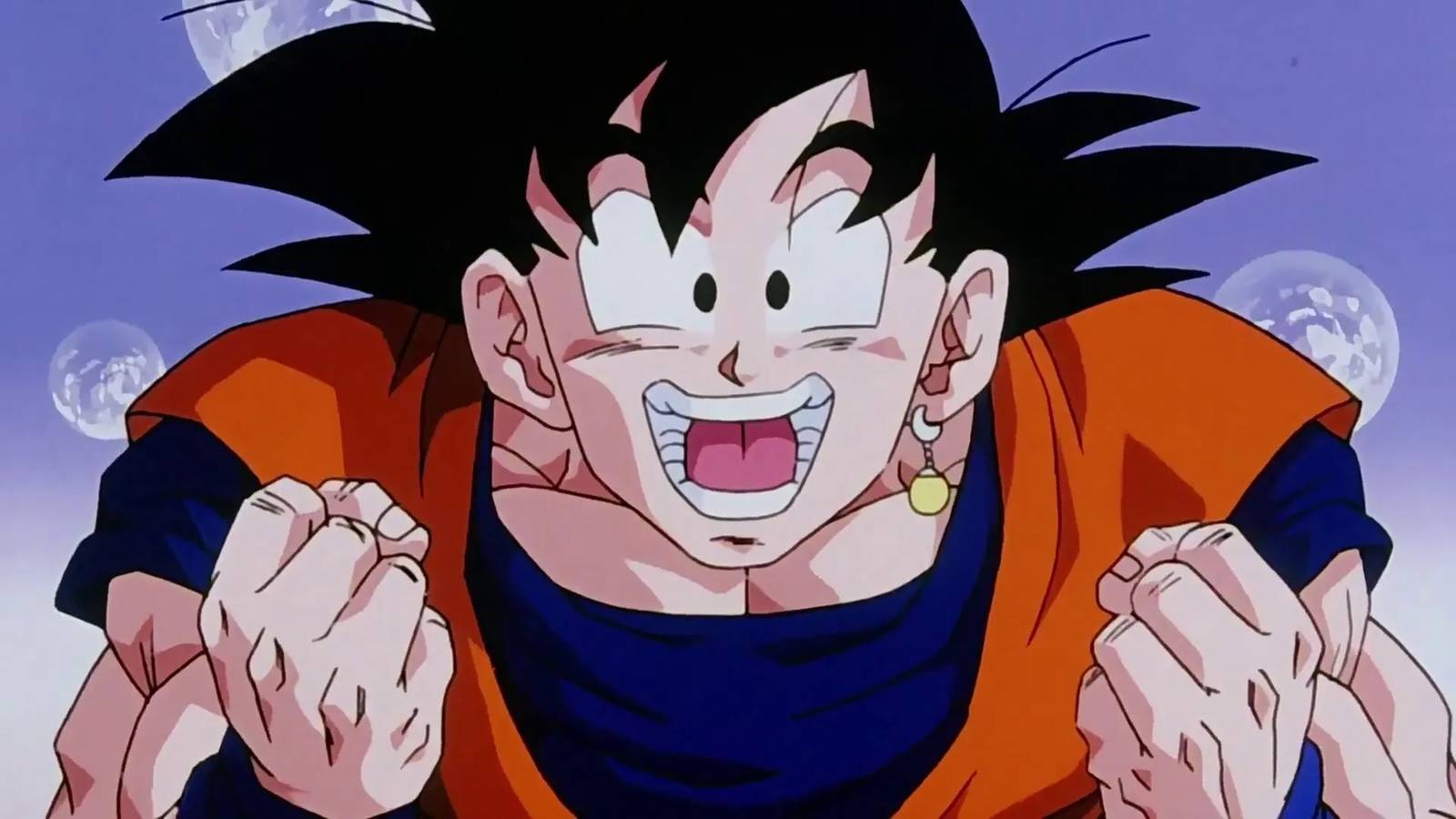 Goku happy from Dragon Ball Z