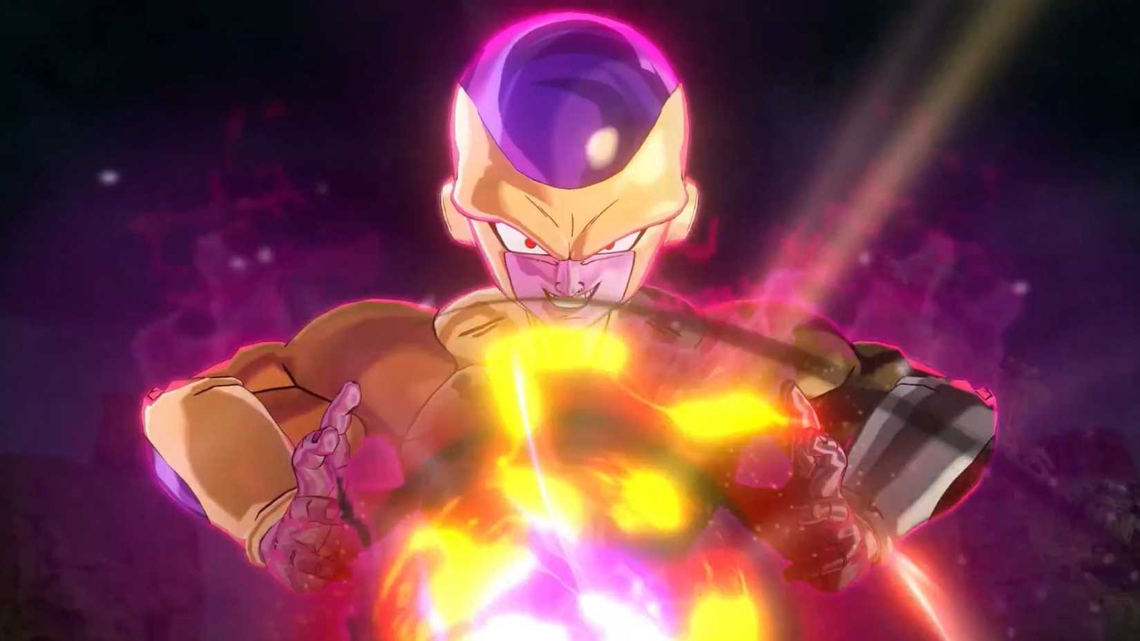 Golden Frieza (Ultra Supervillain) manifesting a energy blast in Dragon Ball Xenoverse 2