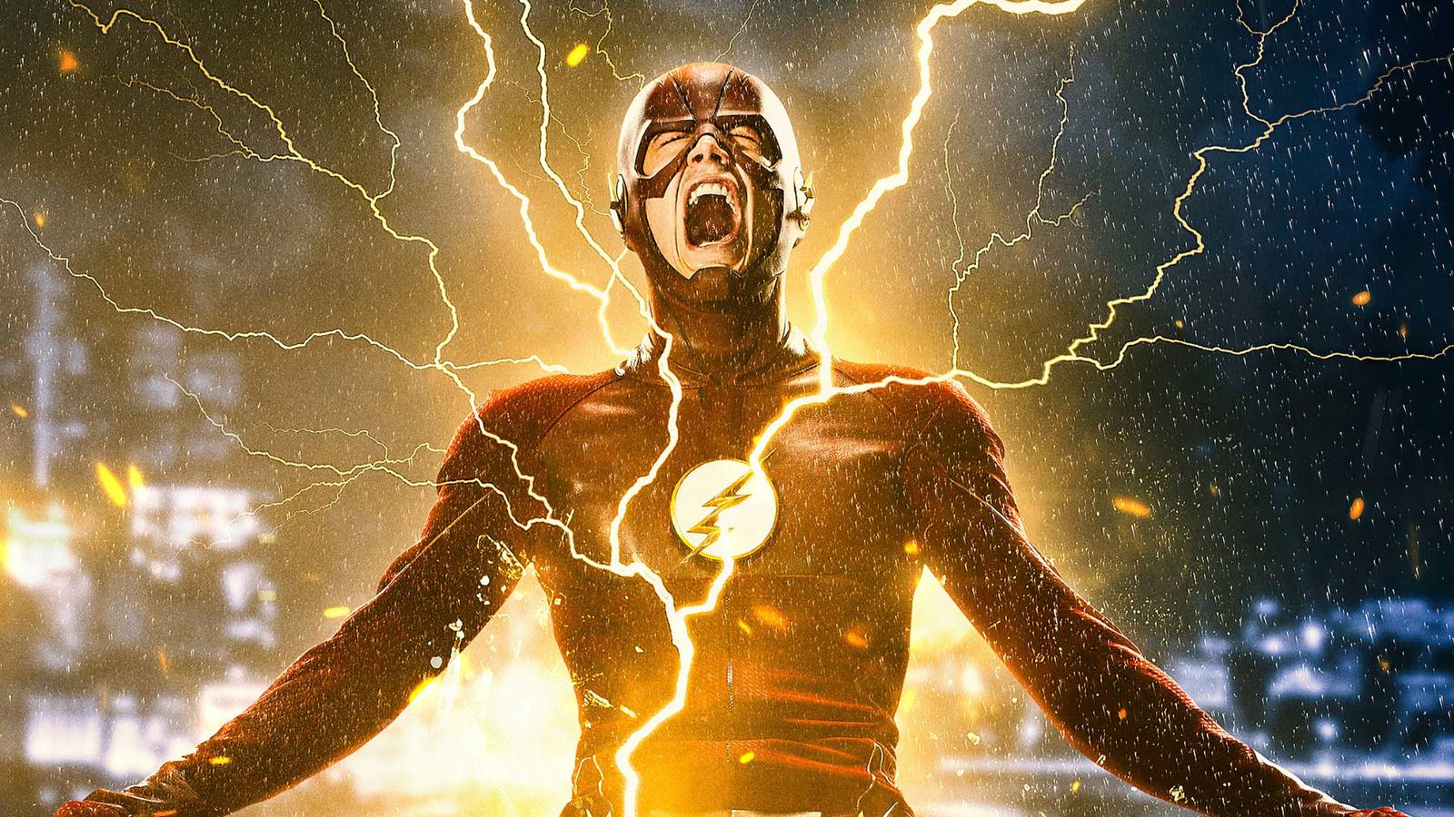 Grant Gustin Screams As The Flash in CW Poster