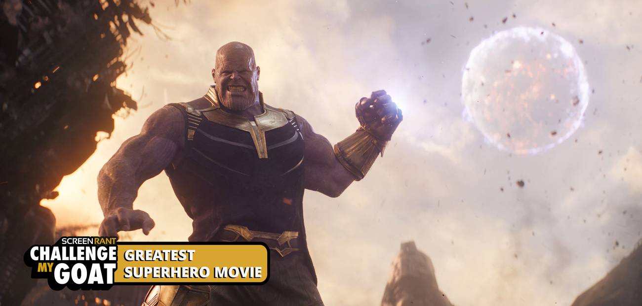 Thanos usando a Manopla do Infinito em Guerra Infinita