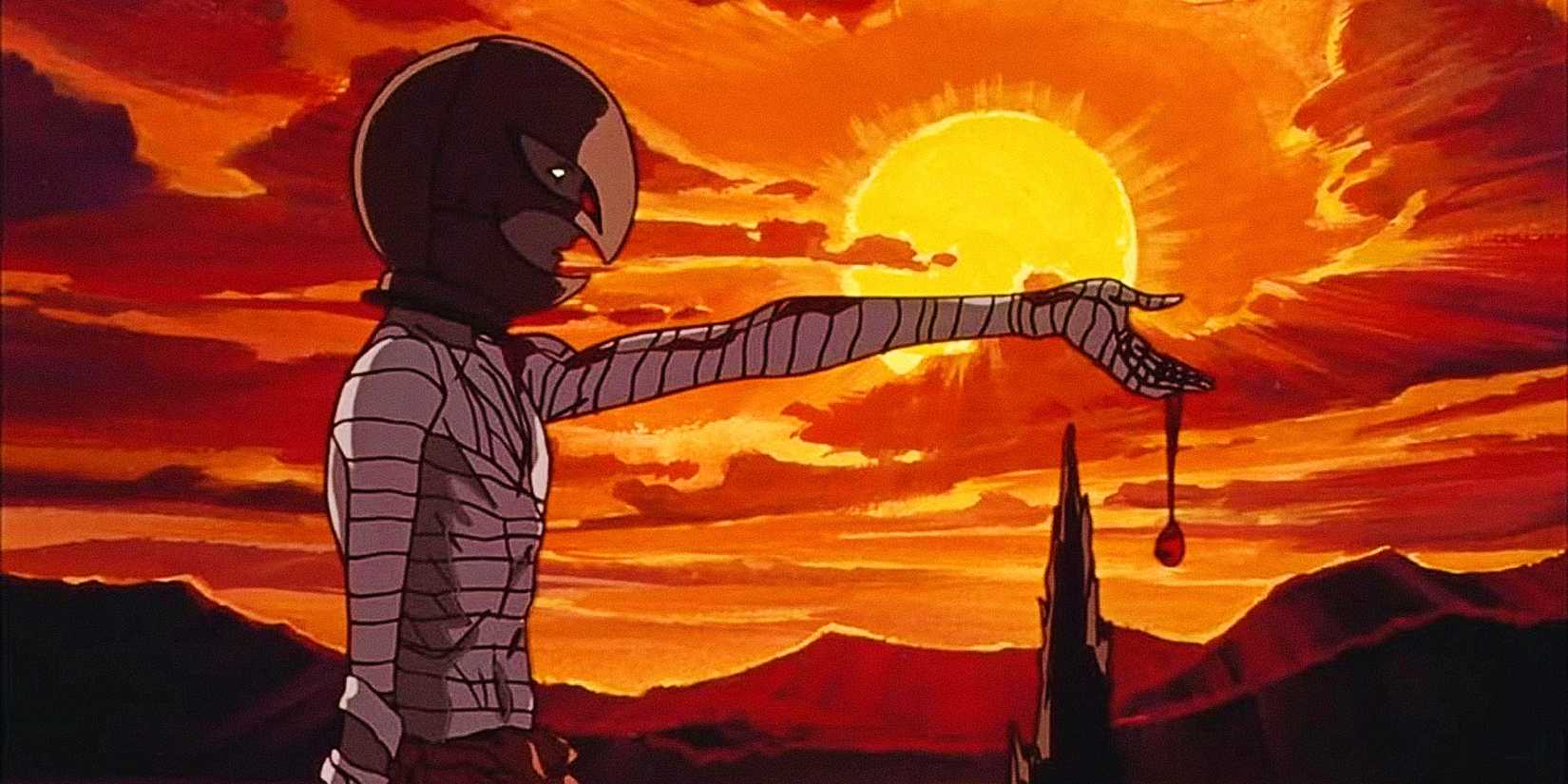 10 Anime That Are 10/10 If You Ignore Their Horrible Endings 6 Griffith holding the Behelit with the setting sun behind him during Berserk's Eclipse.