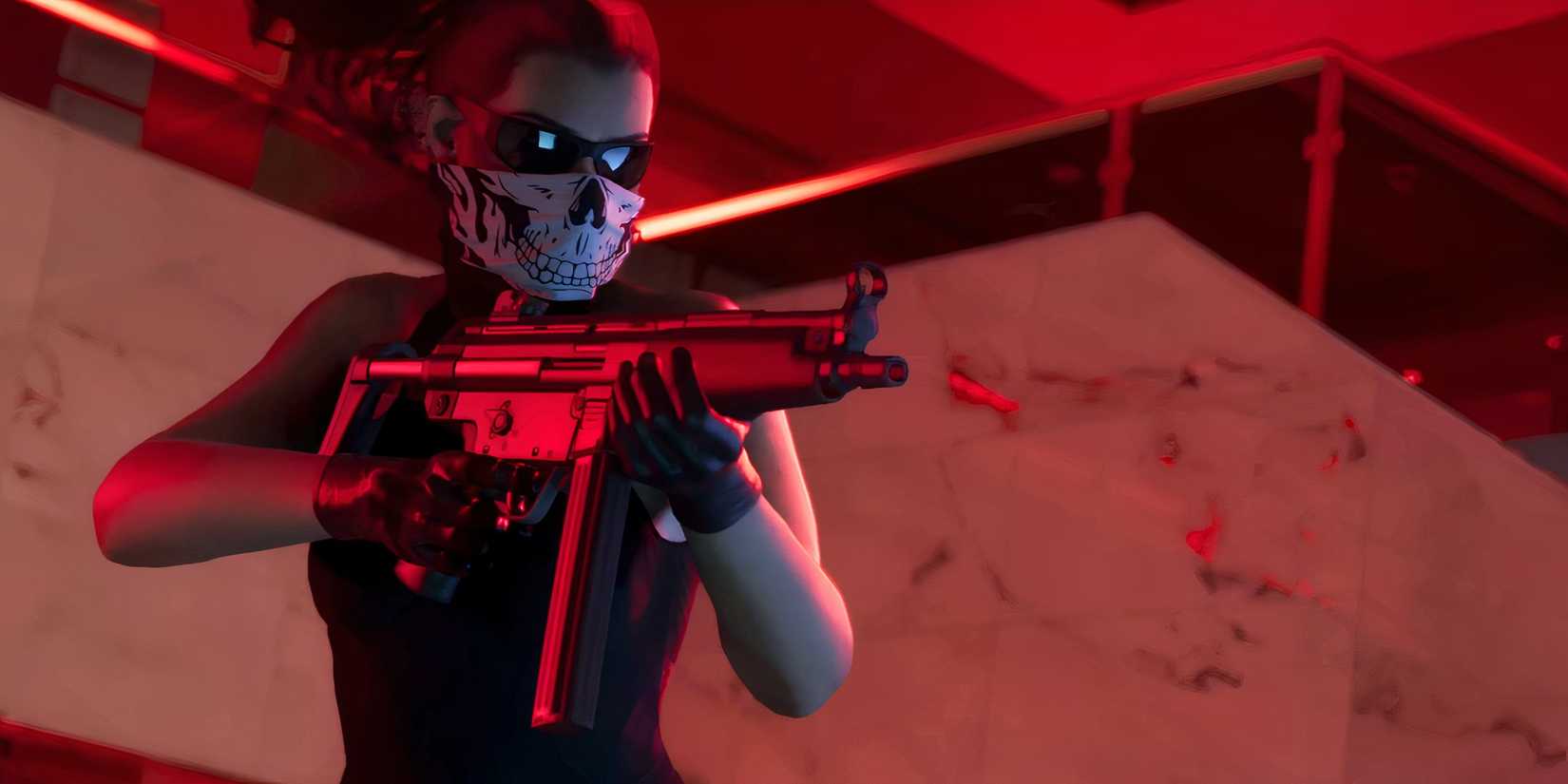 GTA 6 Character with skull mask and gun