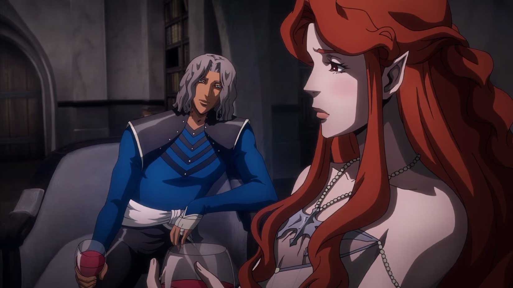 Hector and Lenore in Netflix's Castlevania