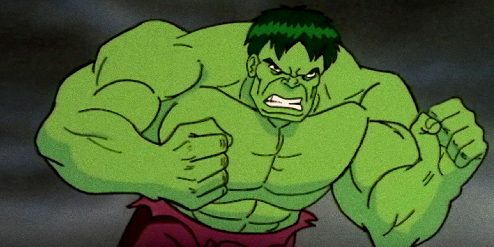 Hulk snarling in The Incredible Hulk animated series