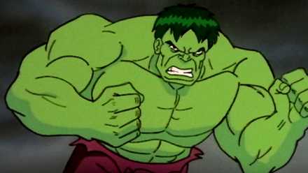 Hulk snarling in The Incredible Hulk animated series
