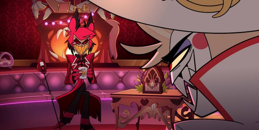 Alastor e Lúcifer na 2ª temporada de Hazbin Hotel
