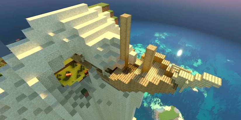 Minecraft Strange Skyhigh Shipwreck base building world seed