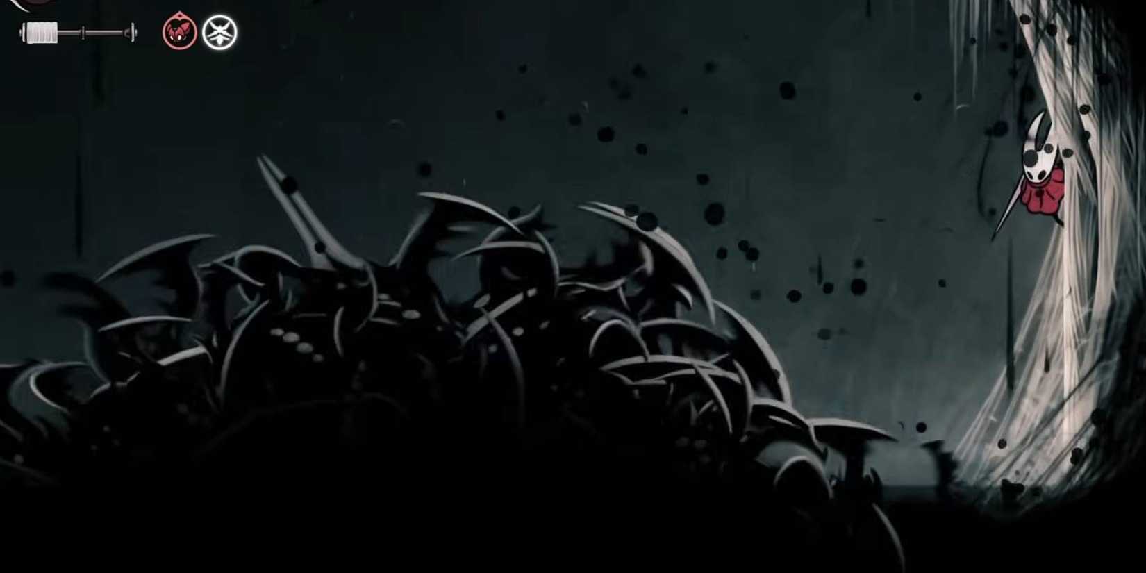 Hollow Knight Silksong Hornet avoiding Swallowing Darkness attack from phase 3 Lost Lace final boss