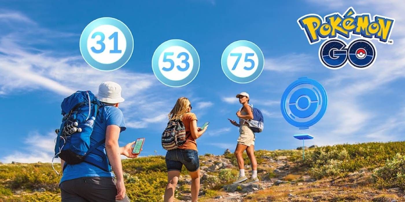 Pokémon GO trainer players with new levels heading toward a rest stop