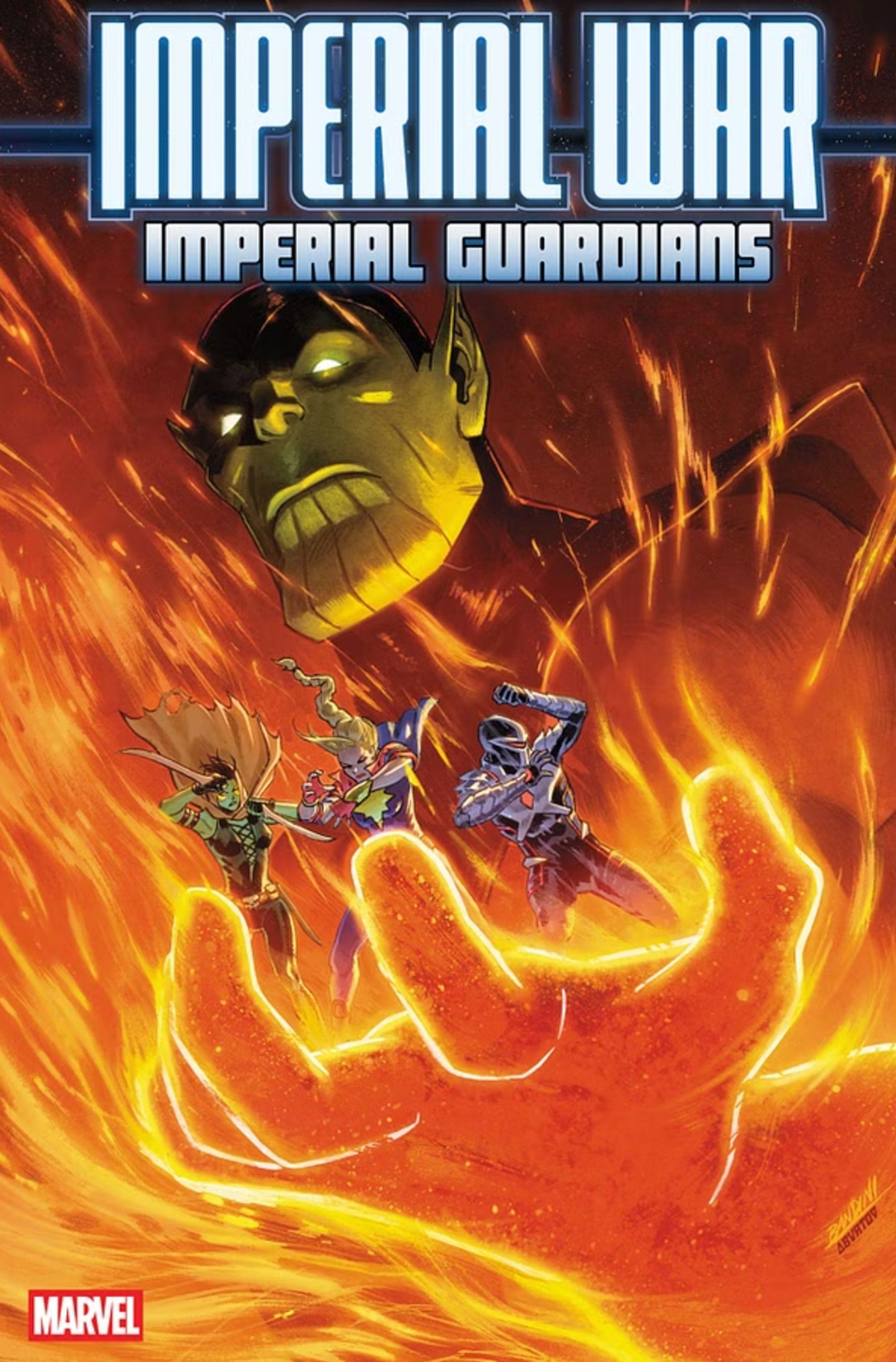copertina variante imperial war imperial guardians con super-skrull