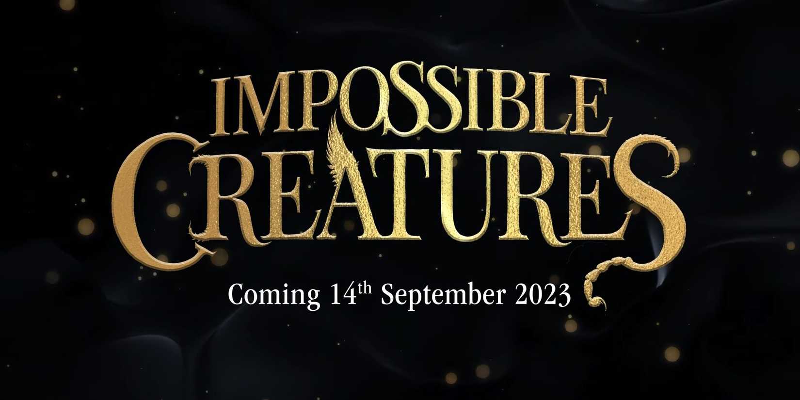Logo and release date from the announcement trailer for Impossible Creatures book