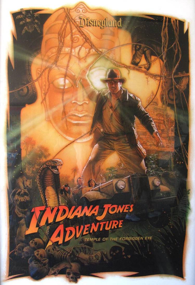 Indiana Jones and the Forbidden Eye Disneyland Poster Drew Struzan