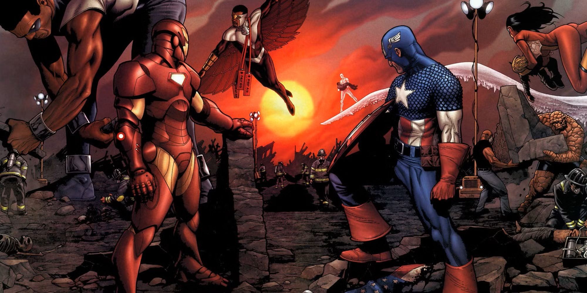 Iron Man e Captain America sul campo di battaglia in Civil War