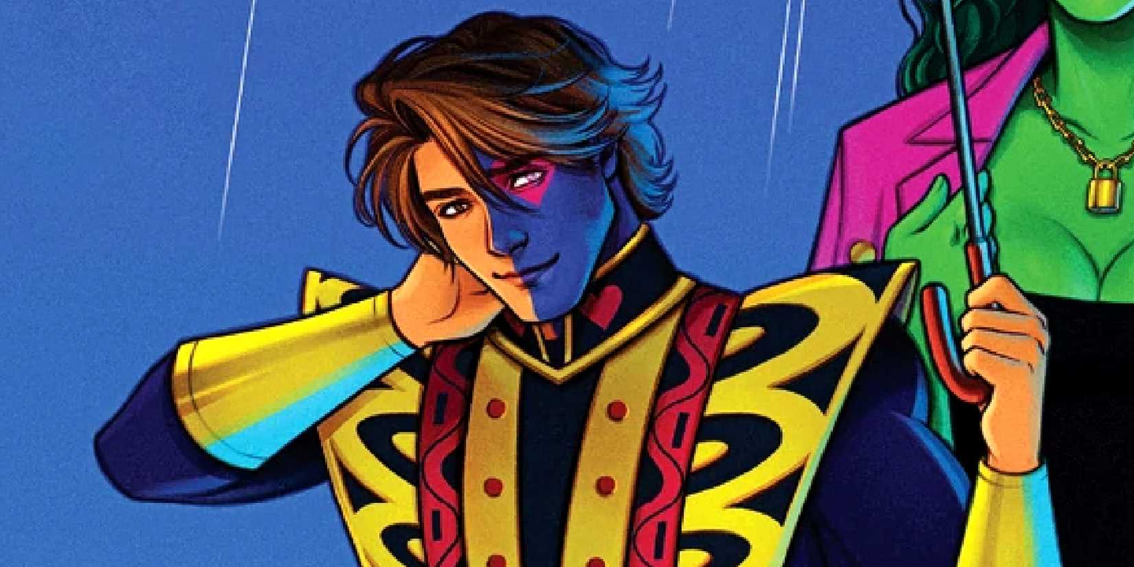 Jack of Hearts holds an umbrella next to the Sensational She-Hulk