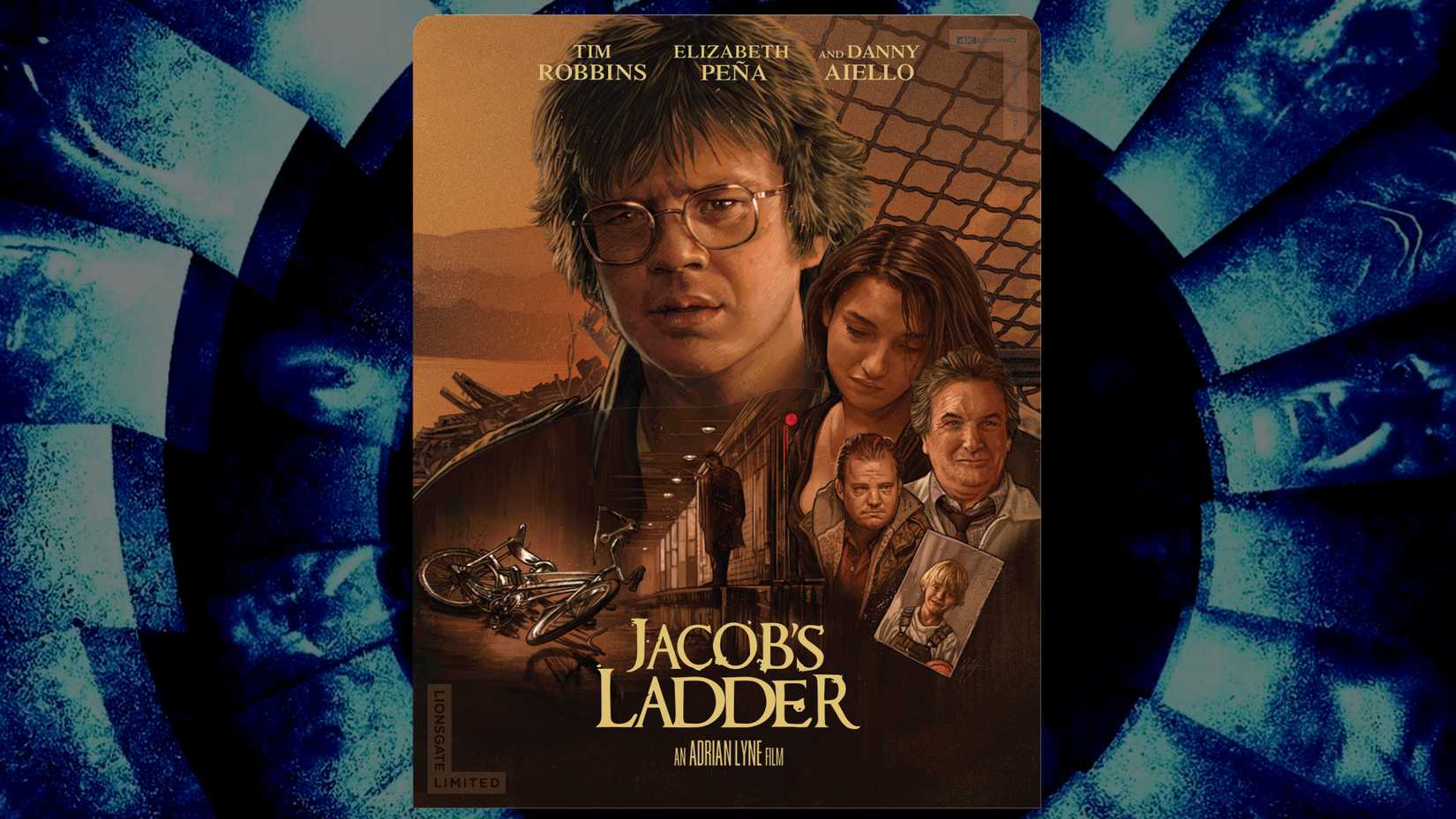 Arte da capa da edição 4K Steelbook de Jacob's Ladder.
