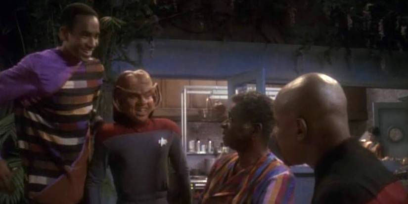 Jake, Nog, Joseph e Ben Sisko