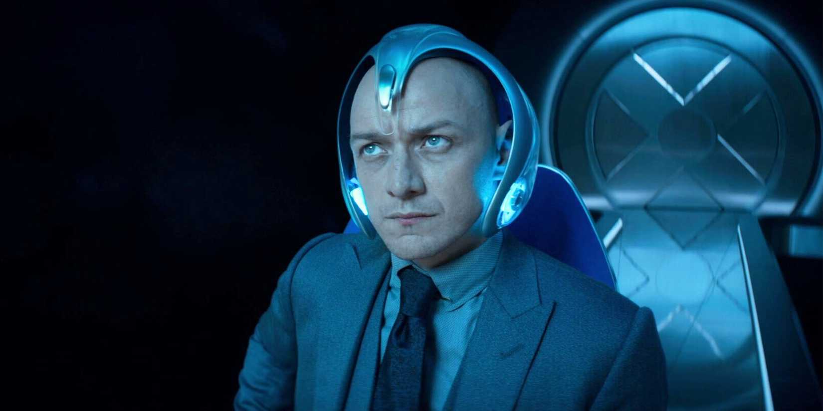 James McAvoy como Professor X em X-Men: Fênix Negra.