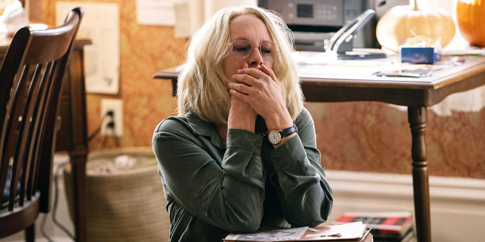 Jamie Lee Curtis em uma cena de Halloween Ends