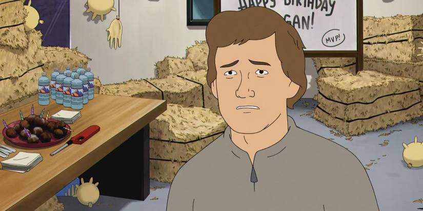 Jeff chateado em uma festa de aniversário fracassada em Fired On Mars.