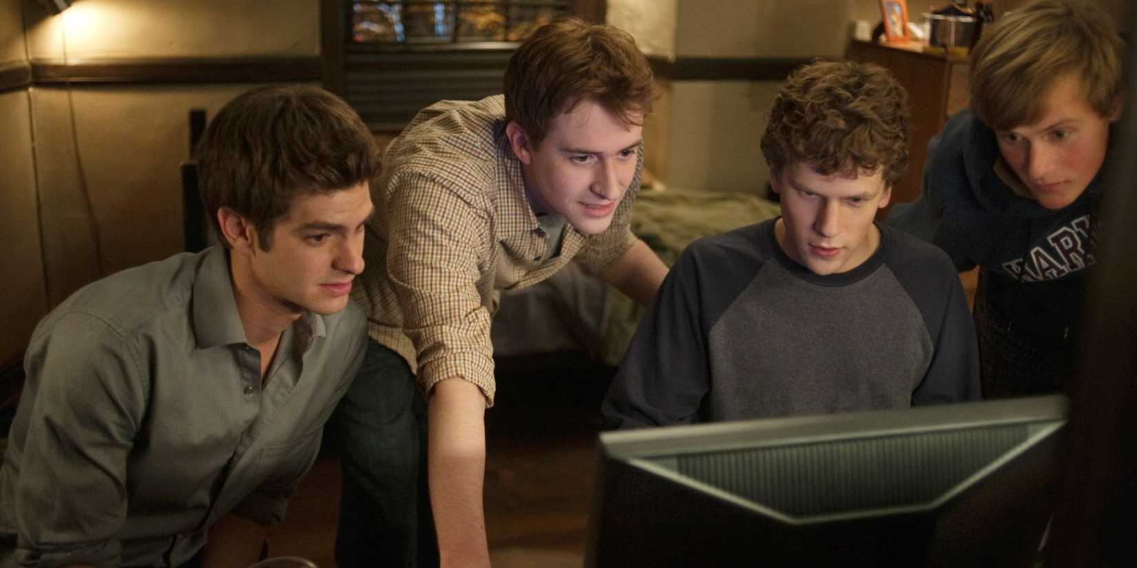 Jesse Eisenberg como Mark Zuckerberg em A Rede Social