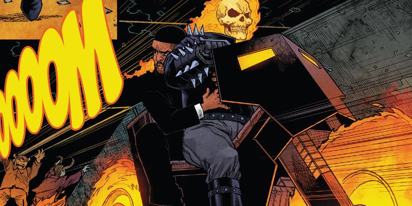 John Priest Mephisto Son com Ghost Rider em quadrinhos