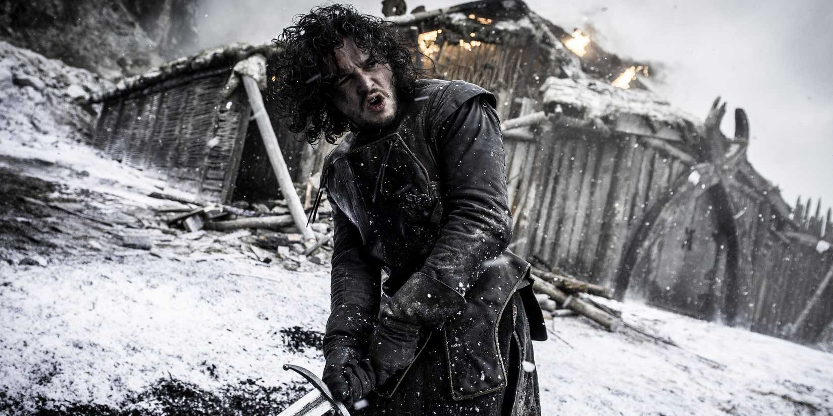 Jon Snow lutando na Batalha de Hardhome em Game of Thrones.