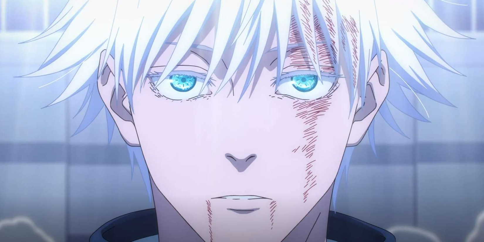 Jujutsu Kaisen anime featured image - Satoru Gojo looking sad and depressed