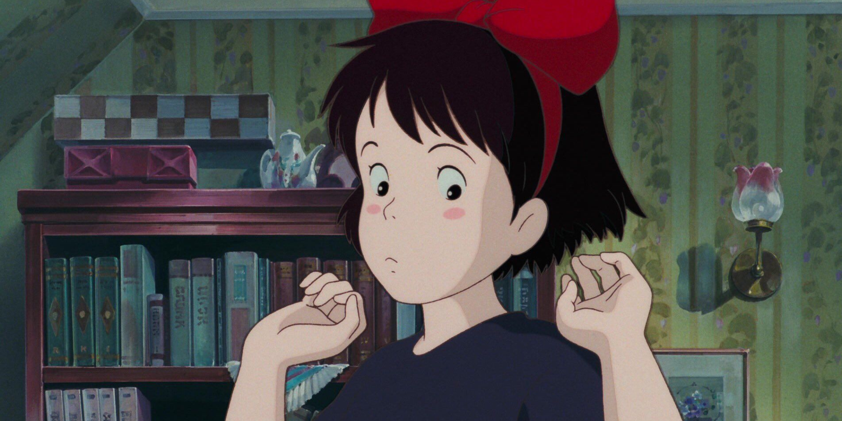 Kiki's Delivery Service Studio Ghibli anime featured image - Kiki from Kiki's Delivery Service putting her hands up and looking shocked surprised