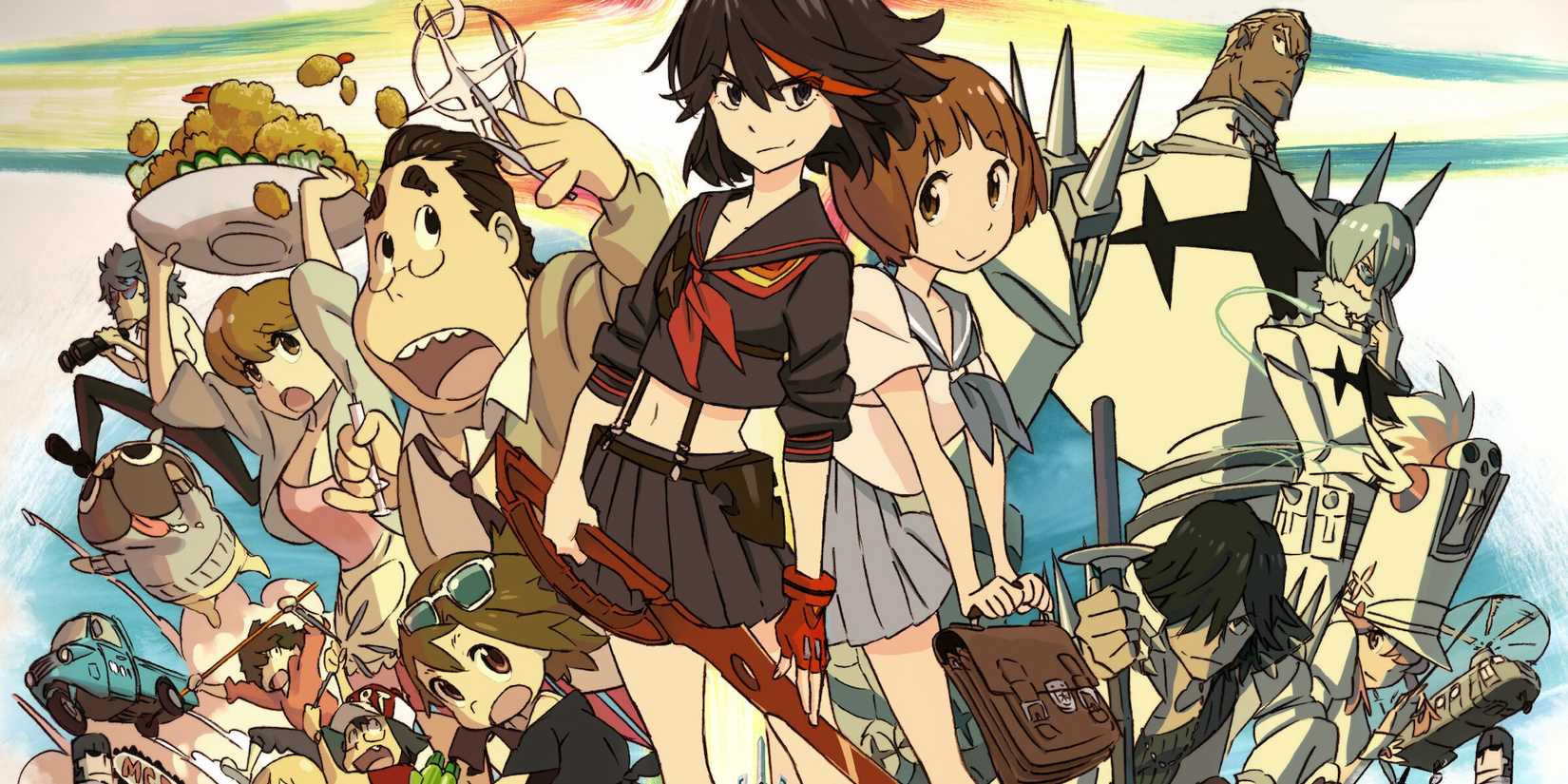 Kill la Kill anime visual featuring the anime's cast