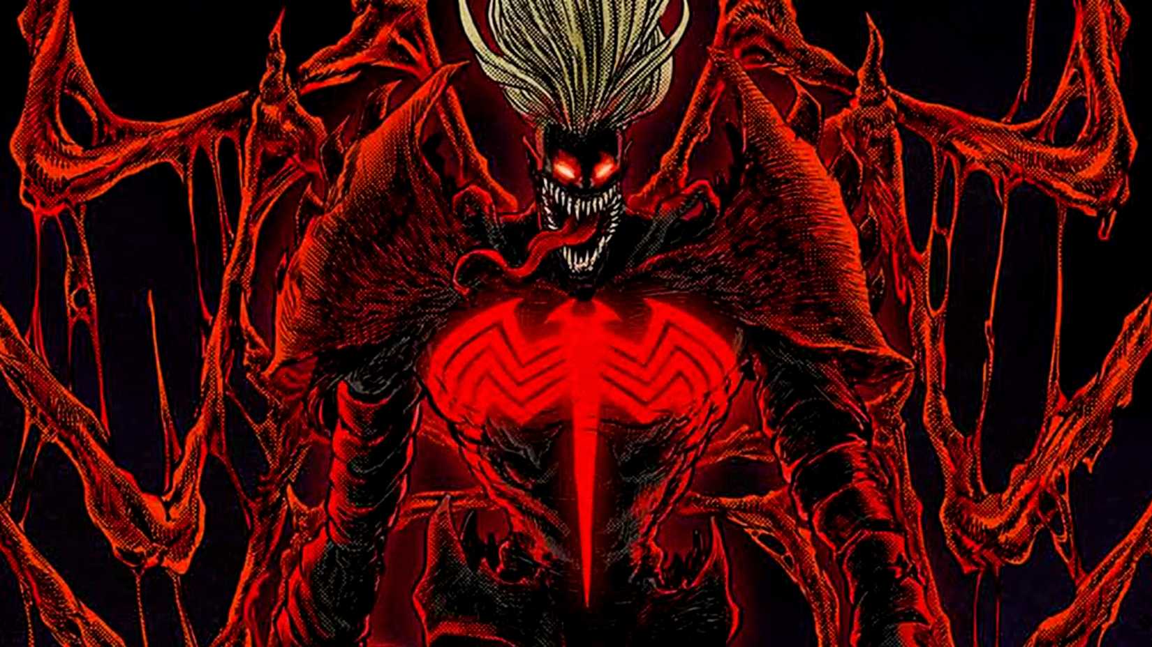 Knull fait pousser des ailes de symbiote dans la couverture noire et rouge de King in Black