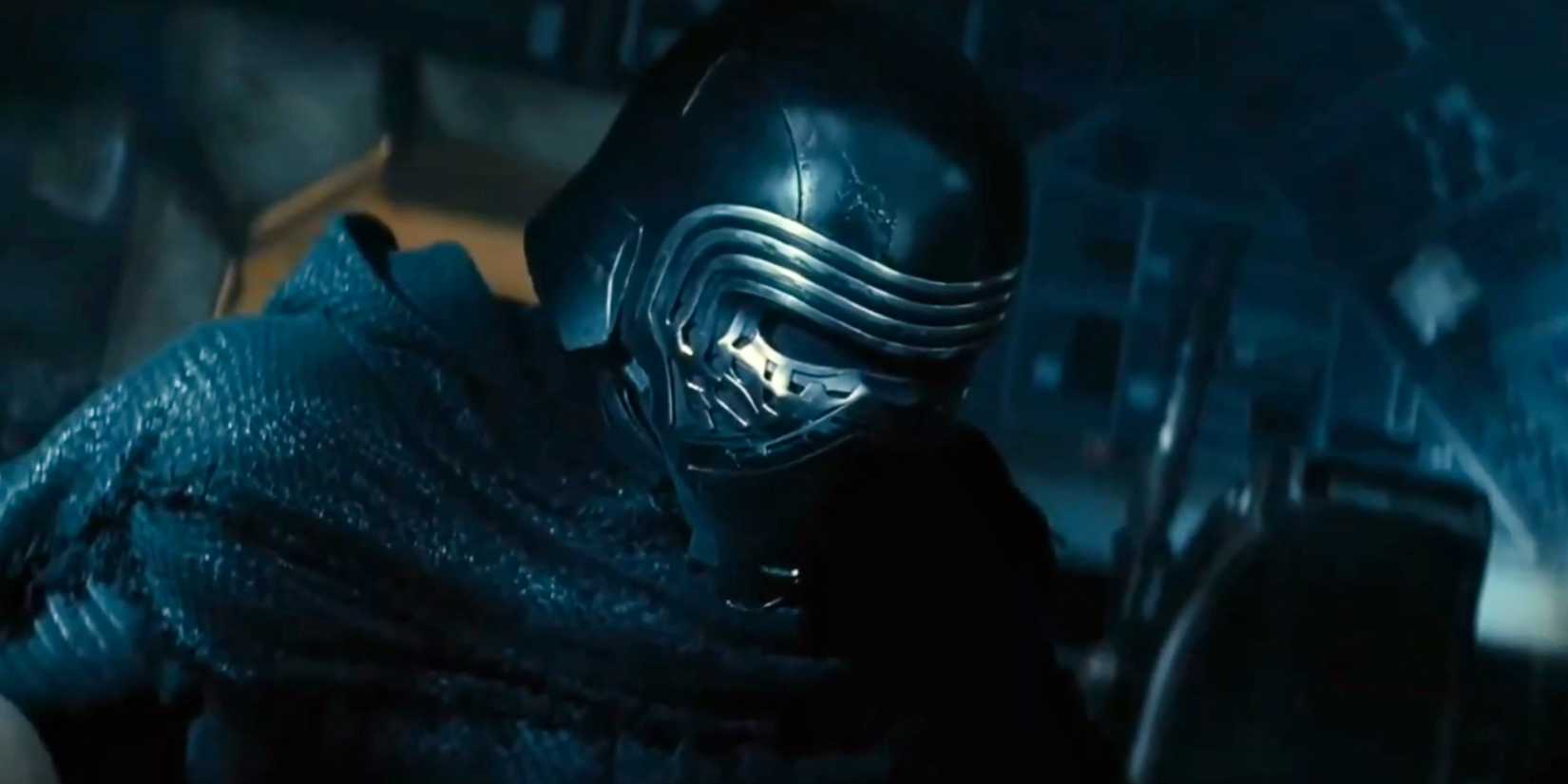 Kylo Ren in Millennium Falcon Cockpit in The Force Awakens Deleted Scene