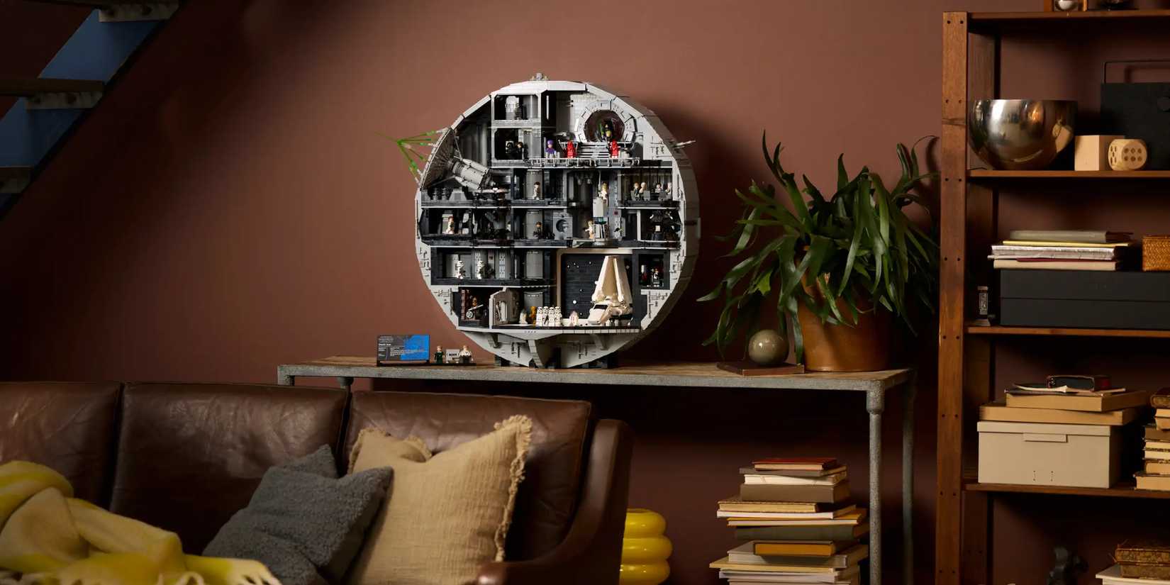 UCS LEGO Death Star (75419) Lifestyle Image with model featured in living room