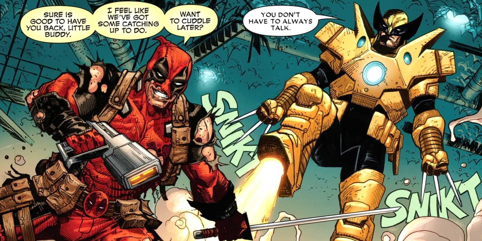 Logan wears an X-Cutioner suit of armor in Deadpool Wolverine #10