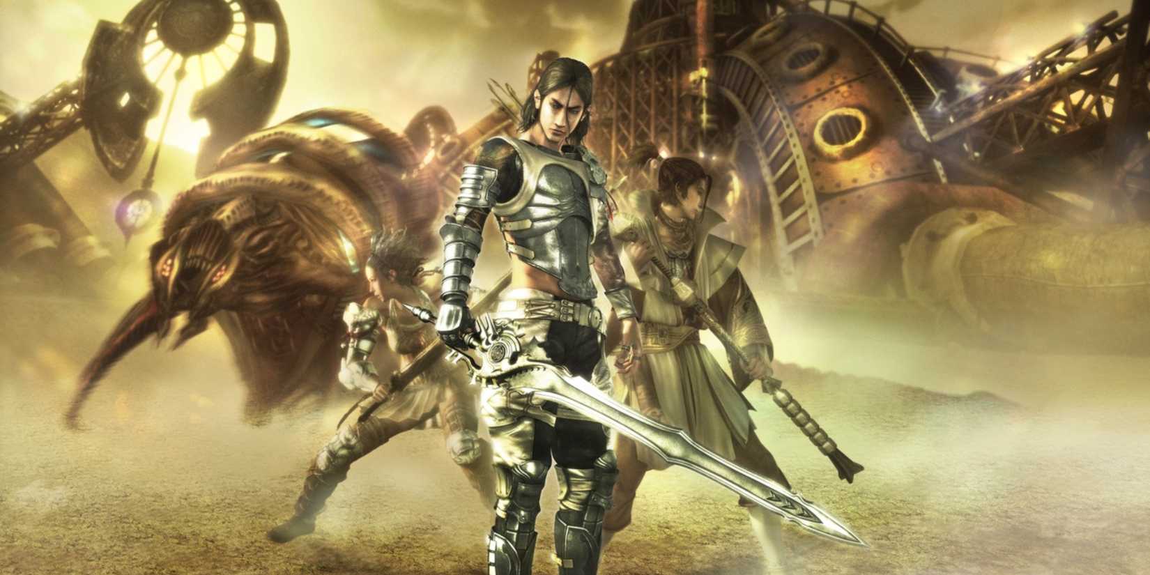 Three characters from Lost Odyssey standing in a group.