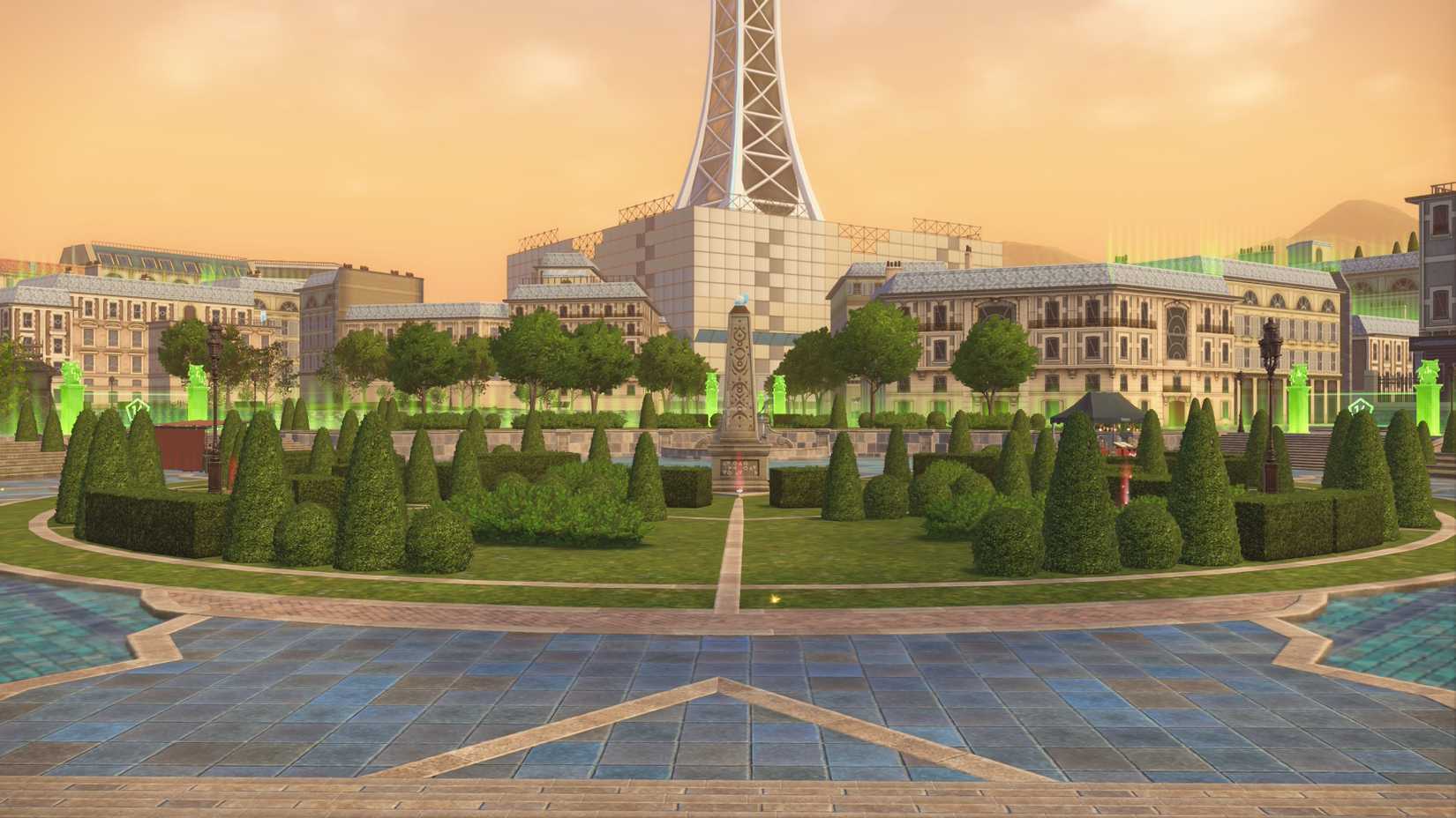 Вид на Wild Zone 16 Field в Lumiose City в Pokemon Legends: Z-A