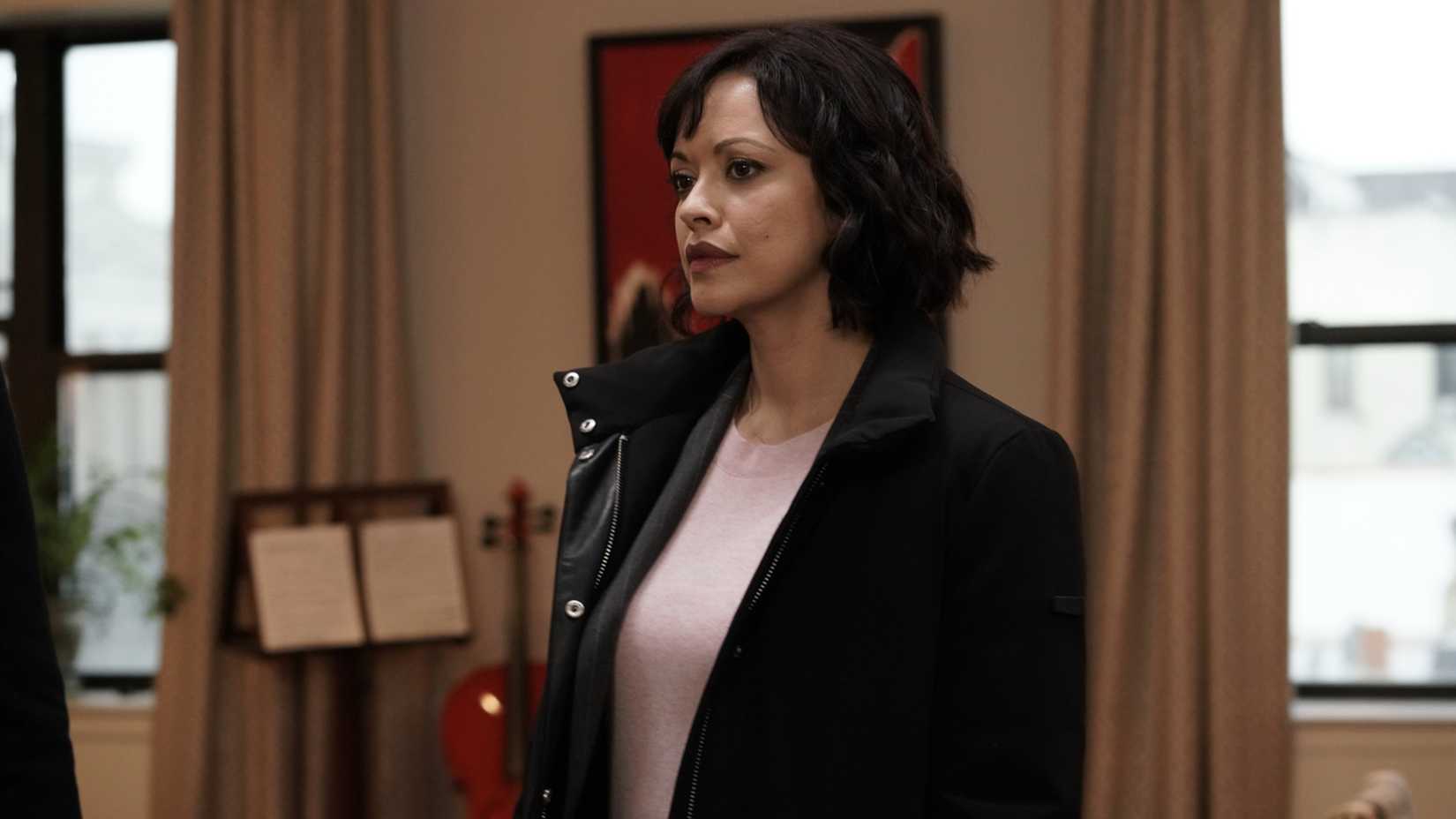 Maria Baez looking worried in Blue Bloods season 9