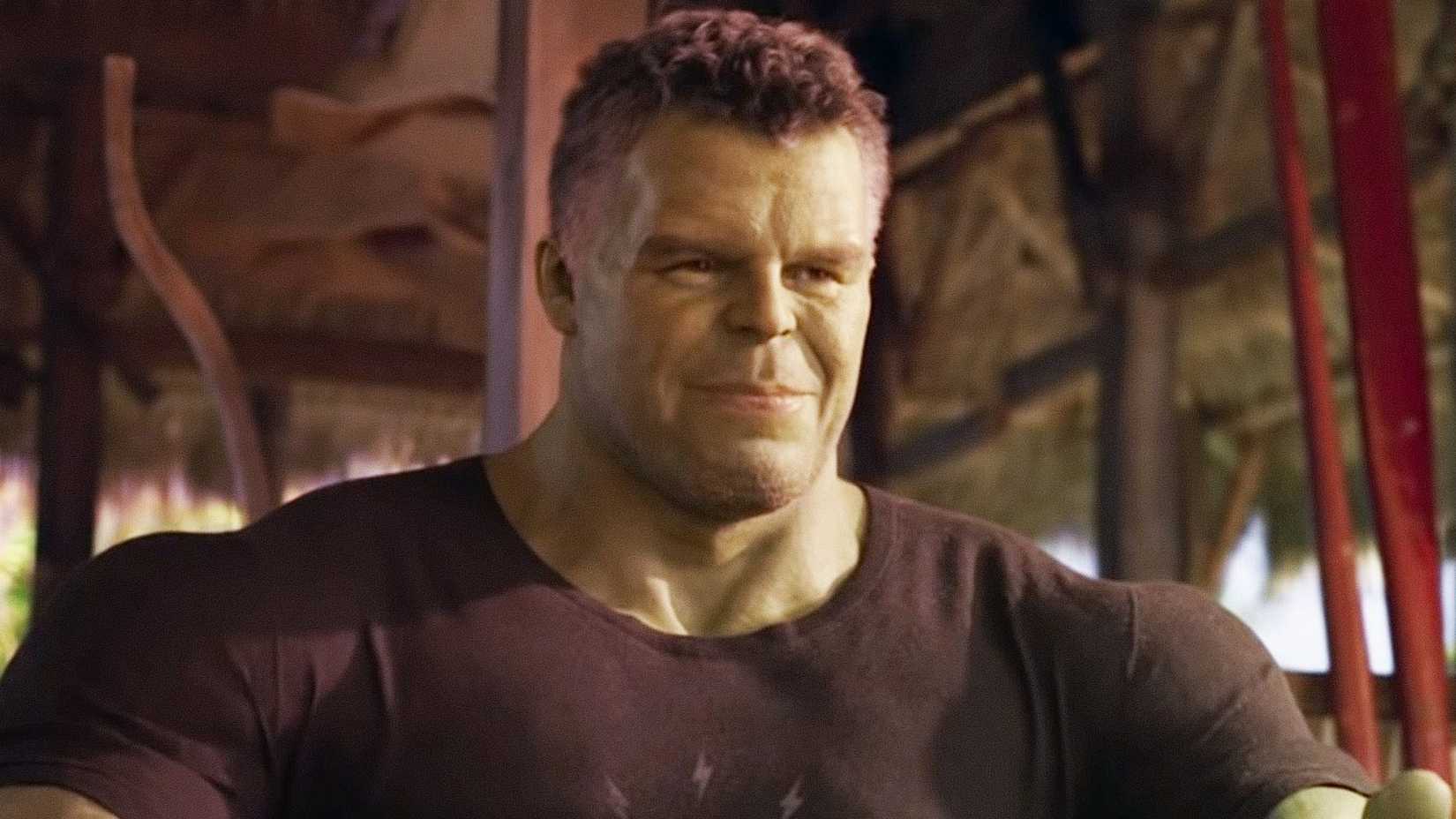 Mark Ruffalo's Smart Hulk smiles in his shack in She-Hulk Attorney At Law