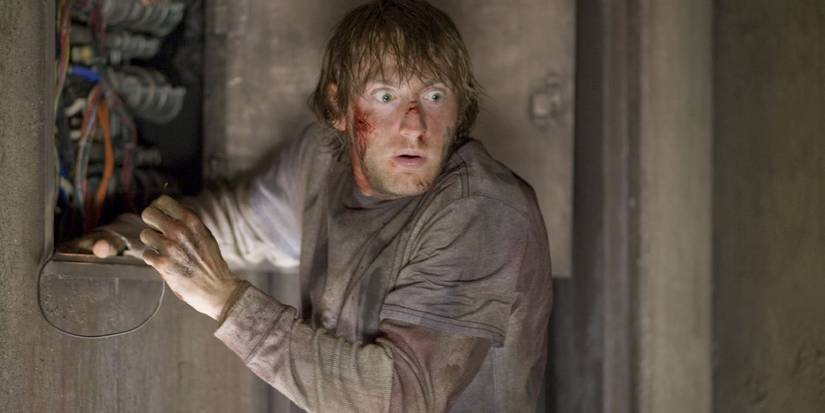 Marty looking spooked in Cabin in the Woods