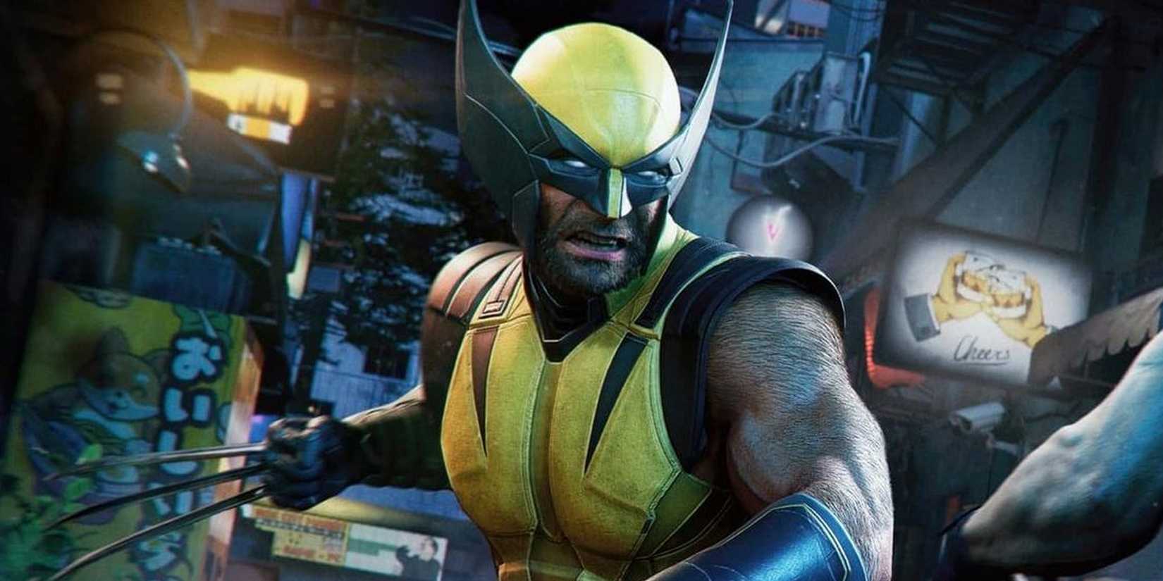 A screenshot of Logan in his yellow suit in Marvel's Wolverine.