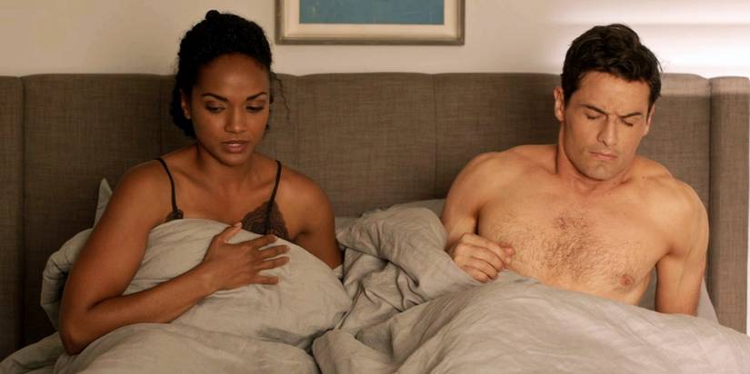 Mekia Cox as Nyla Harper and Enver Gjokaj as Donovan in The Rookie season 4, episode 5