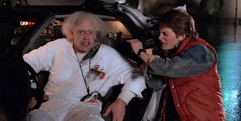 Christopher Lloyd & Michael J Fox in Back To The Future